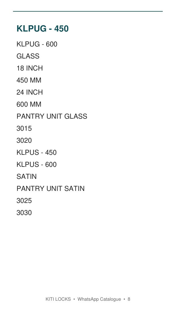Pantry Unit catalogue reference