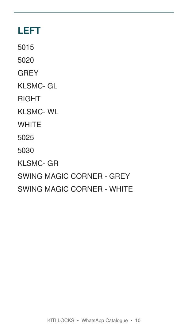 Swing Magic Corner catalogue reference